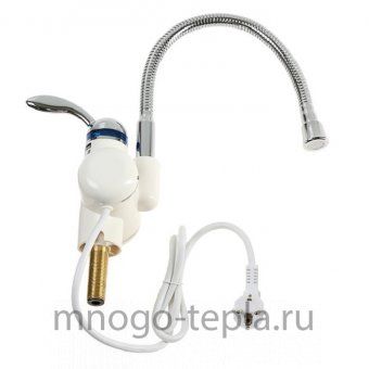Смеситель водонагреватель проточный UNIPUMP BEF-001-02, 3000 Вт, с гибким изливом - №1
