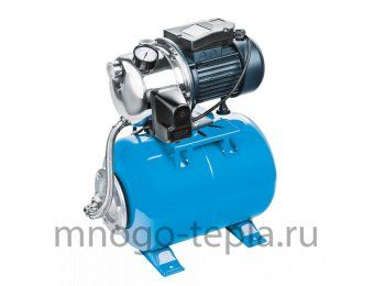 Насосная станция для дачи Unipump AUTO JS 60-50-S (нерж.), напор до 33 метров, расход до 40 л/мин, всасывание до 8 метров, гидроаккумулятор 50 литров из нержавеющей стали, поверхностная - №1