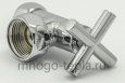Кран для полотенцесушителя хромированный 1" НГ х 3/4" НГ TIM KV10-LFF043 с крестообразной ручкой, угловой - №3