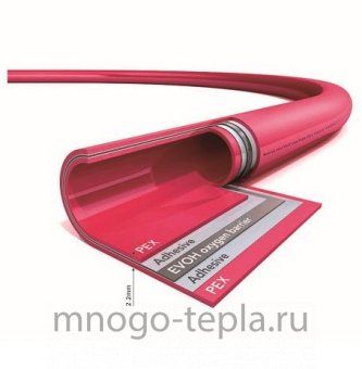 Труба из сшитого полиэтилена PE-Xb/EVOH диаметр 16 (2.2) TIM TPEX1622-200 Pink с кислородным барьером, бухта 200 метров, фиолетовая - №1