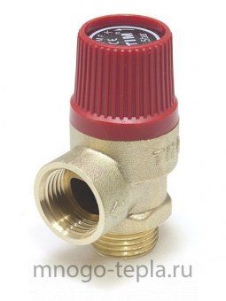 Предохранительный клапан 1/2" НР TIM BL22MF-K-1.5 (1.5 бар) красный - №1