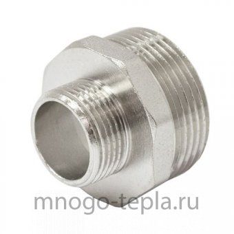 Ниппель переходной 3/8" х 1/4" никелированный - №1