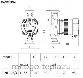 Циркуляционный насос с частотным регулированием Oasis CNE 25/4, монтажное расстояние 180 - №1