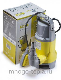 Насос дренажный погружной для грязной воды AquaTIM AM-WPD400-02GT, 400 Вт, с поплавком, размер фракций до 35 мм - №1