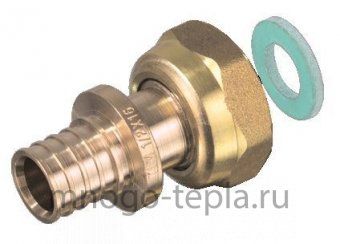 Концовка для коллектора под трубу PEX 3/4" НГ - 16 (2.2) TIM H-JS1603F аксиальная - №1