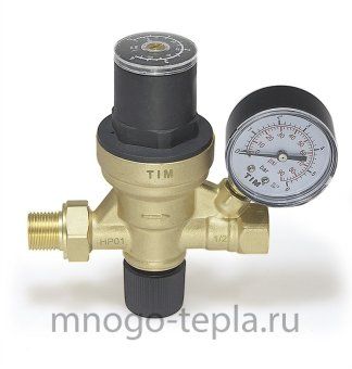 Клапан автоматической подпитки с манометром TIM AF0206A 1/2" для отопления - №1