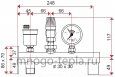 Группа безопасности котла на стену TIM JH1021-3 (3 бар) с возможностью установки расширительного бака - №6